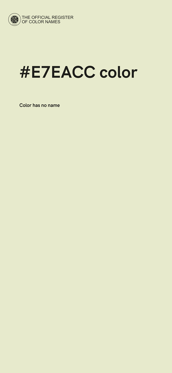 #E7EACC color image