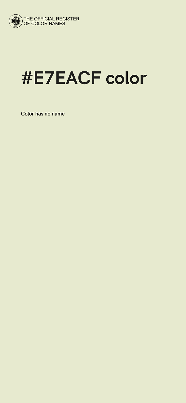 #E7EACF color image
