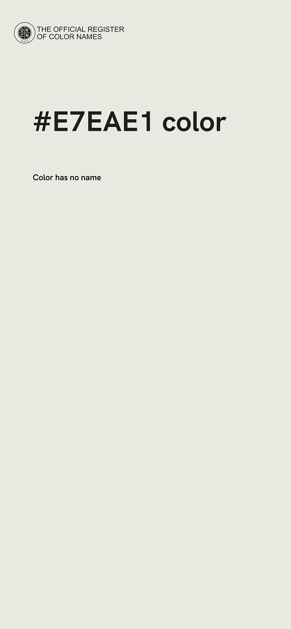 #E7EAE1 color image