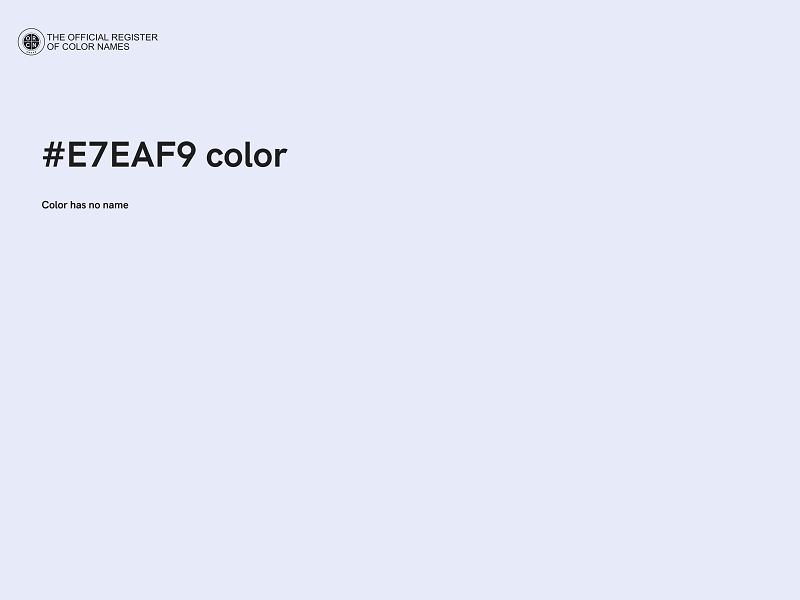 #E7EAF9 color image