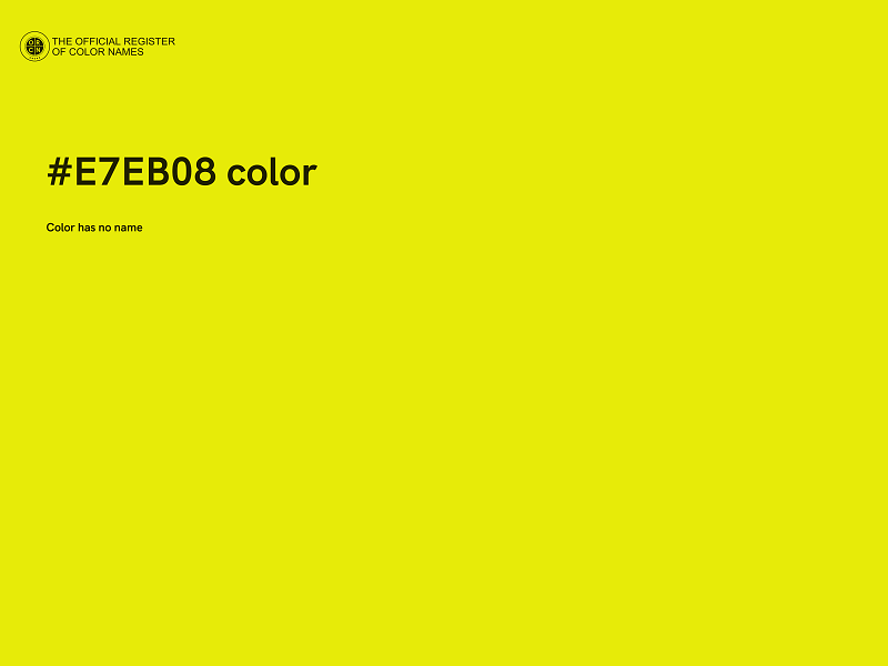 #E7EB08 color image