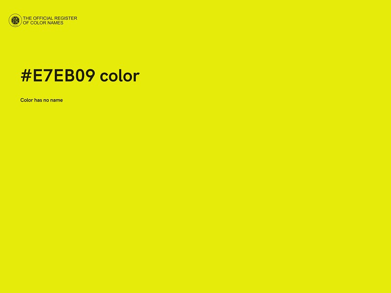 #E7EB09 color image