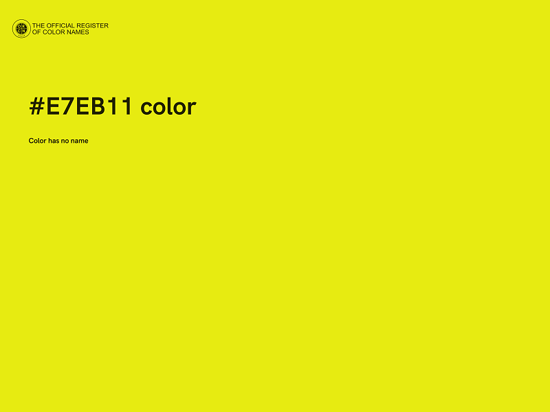 #E7EB11 color image
