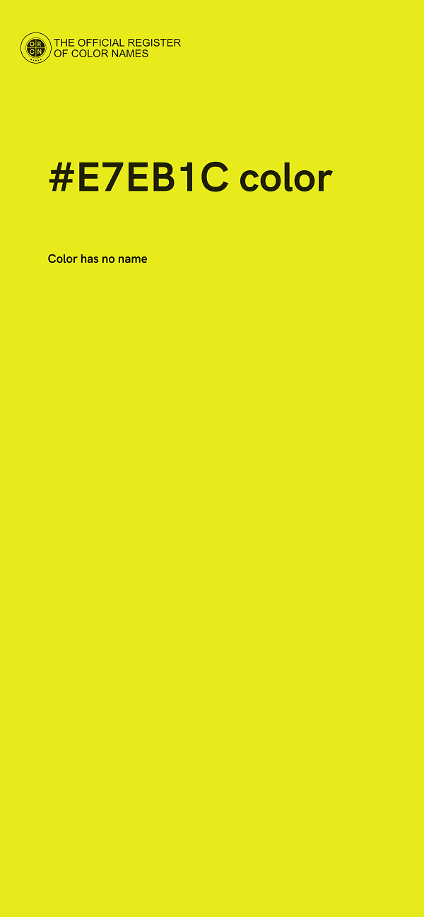 #E7EB1C color image