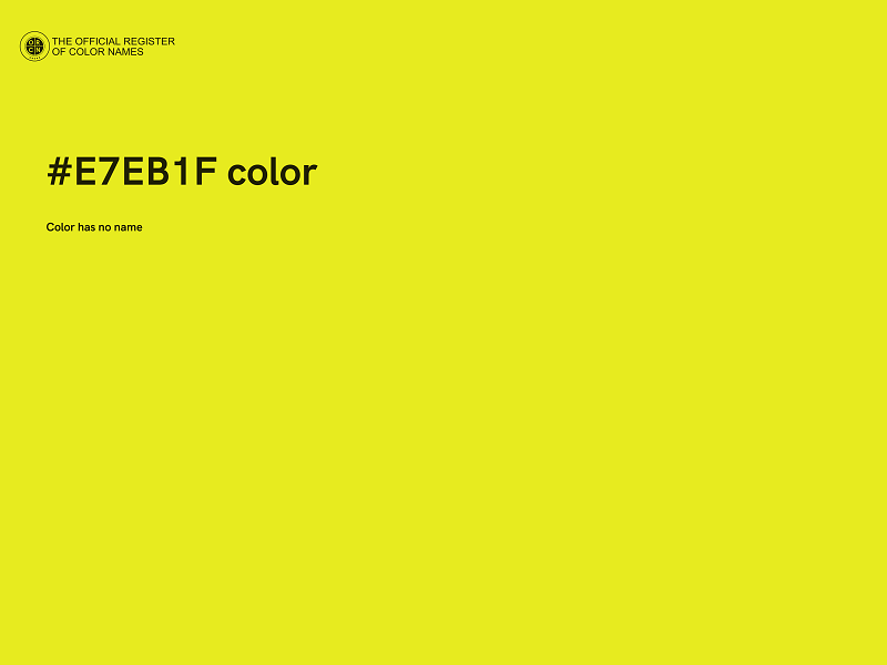 #E7EB1F color image