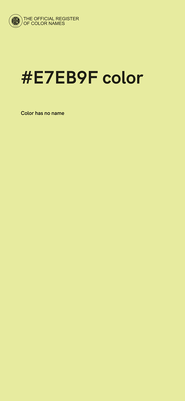 #E7EB9F color image