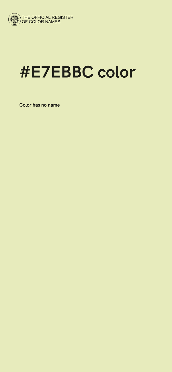 #E7EBBC color image