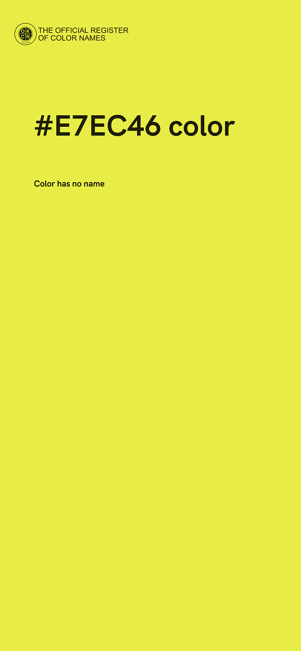 #E7EC46 color image