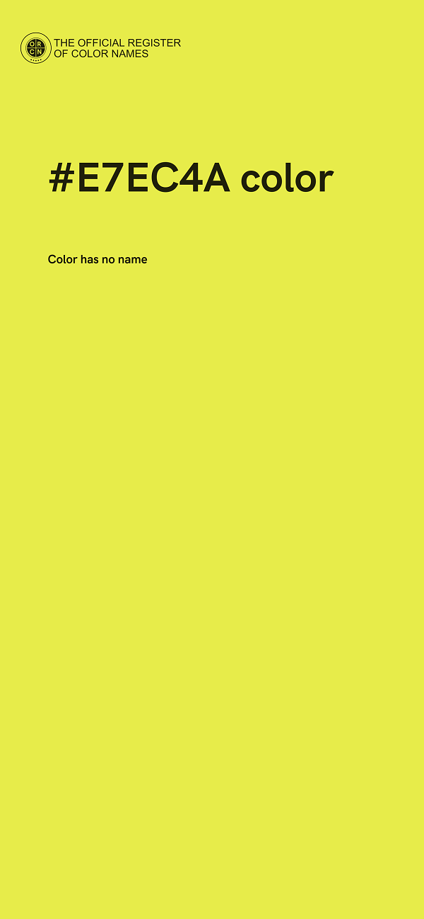 #E7EC4A color image