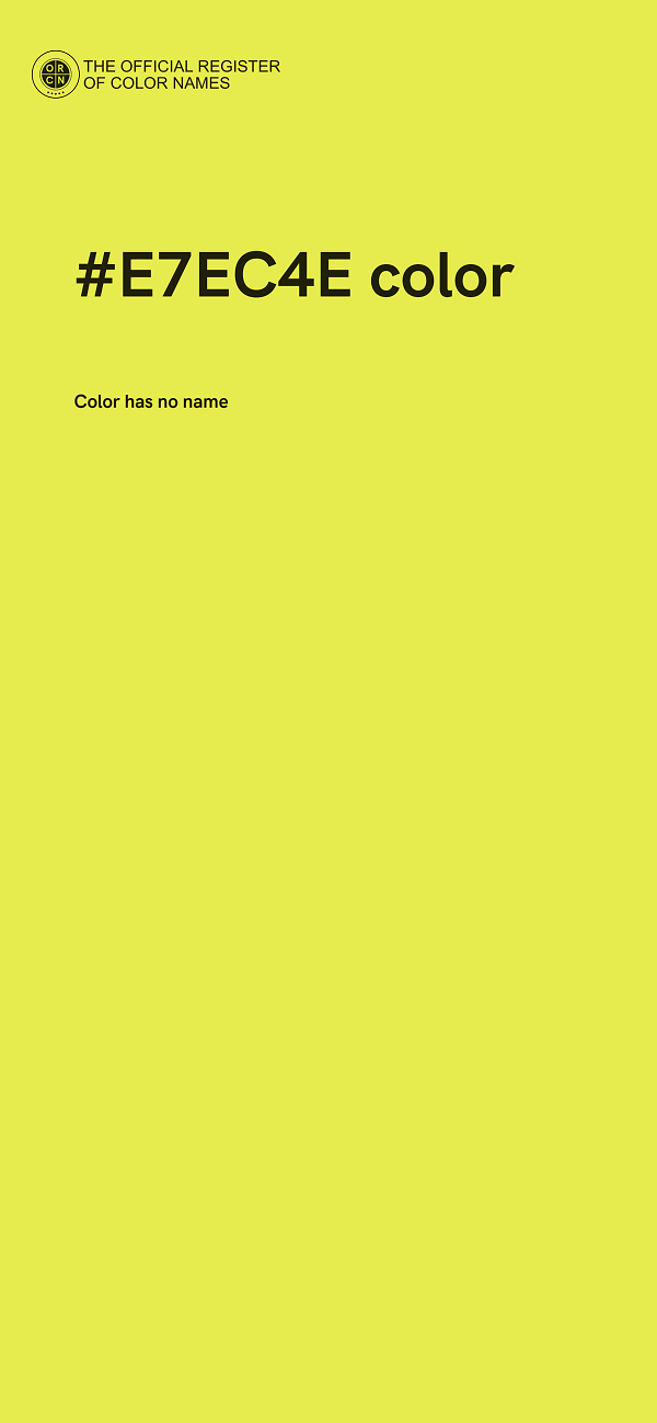#E7EC4E color image