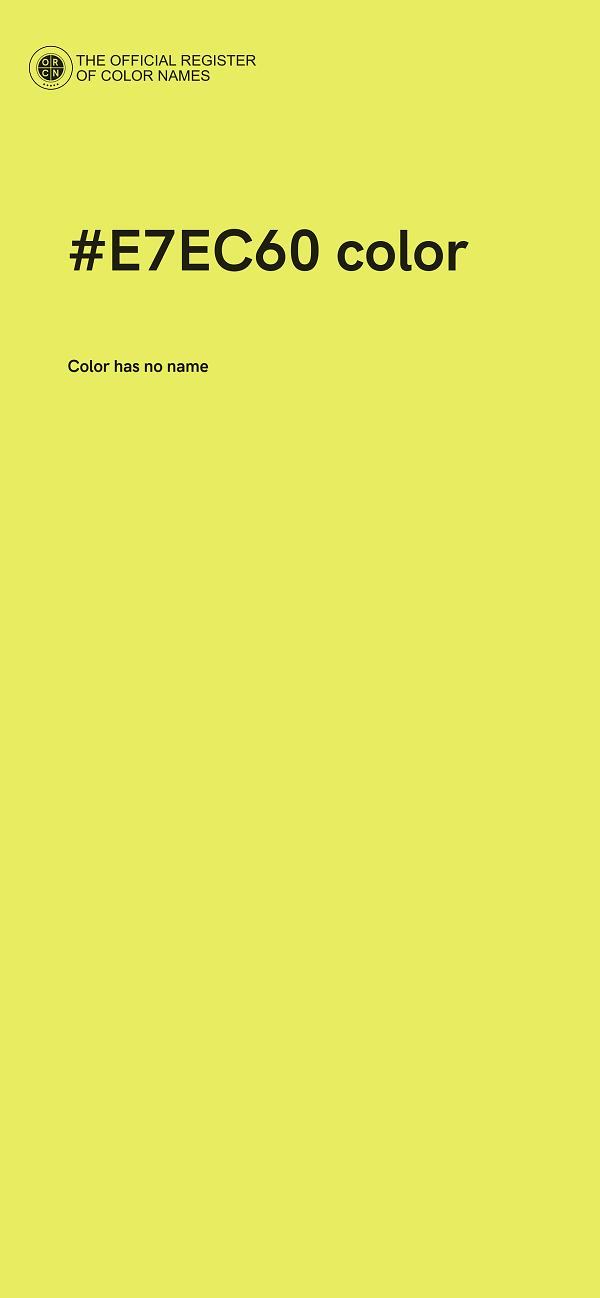 #E7EC60 color image