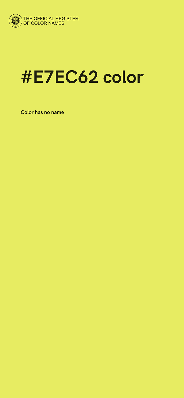 #E7EC62 color image