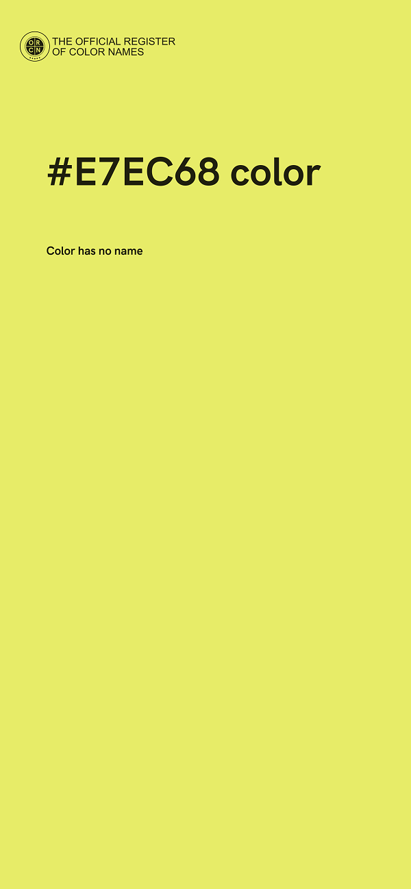 #E7EC68 color image