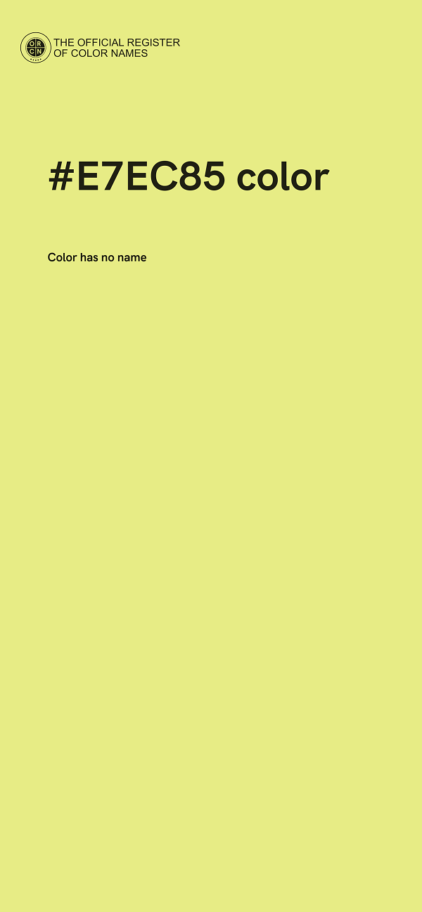 #E7EC85 color image