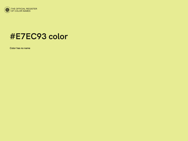 #E7EC93 color image