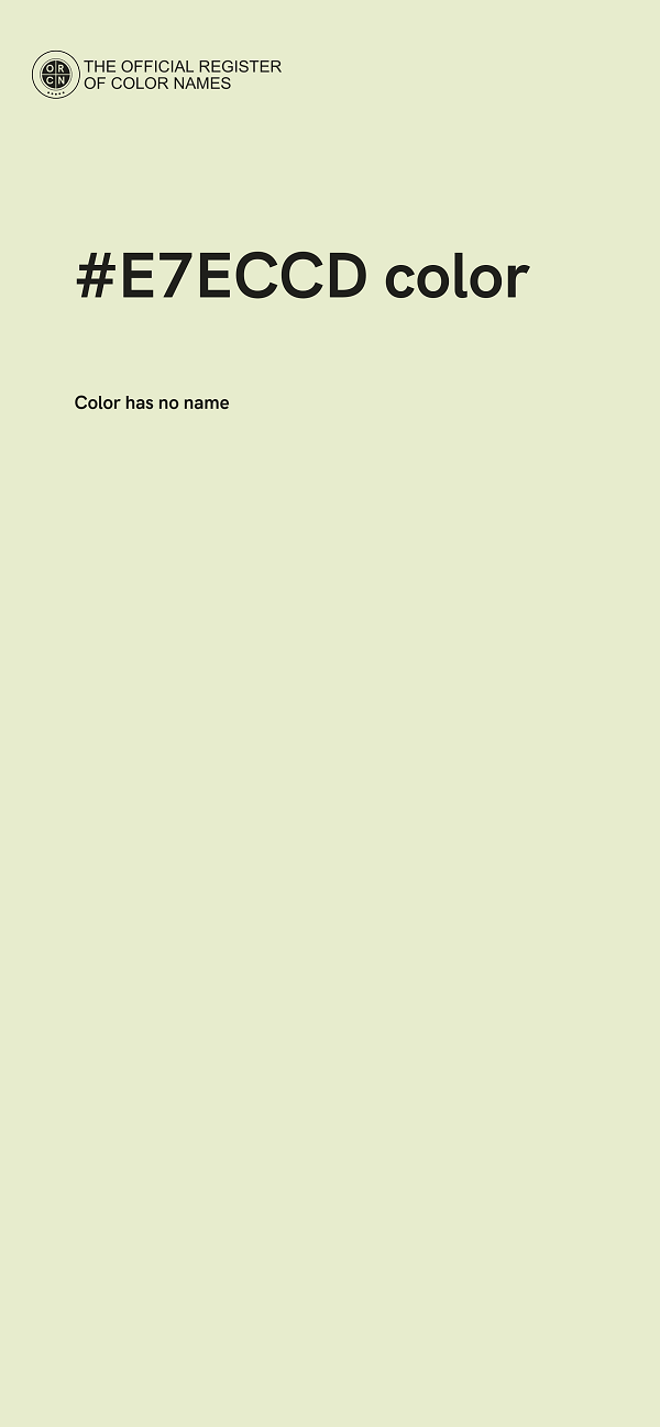 #E7ECCD color image