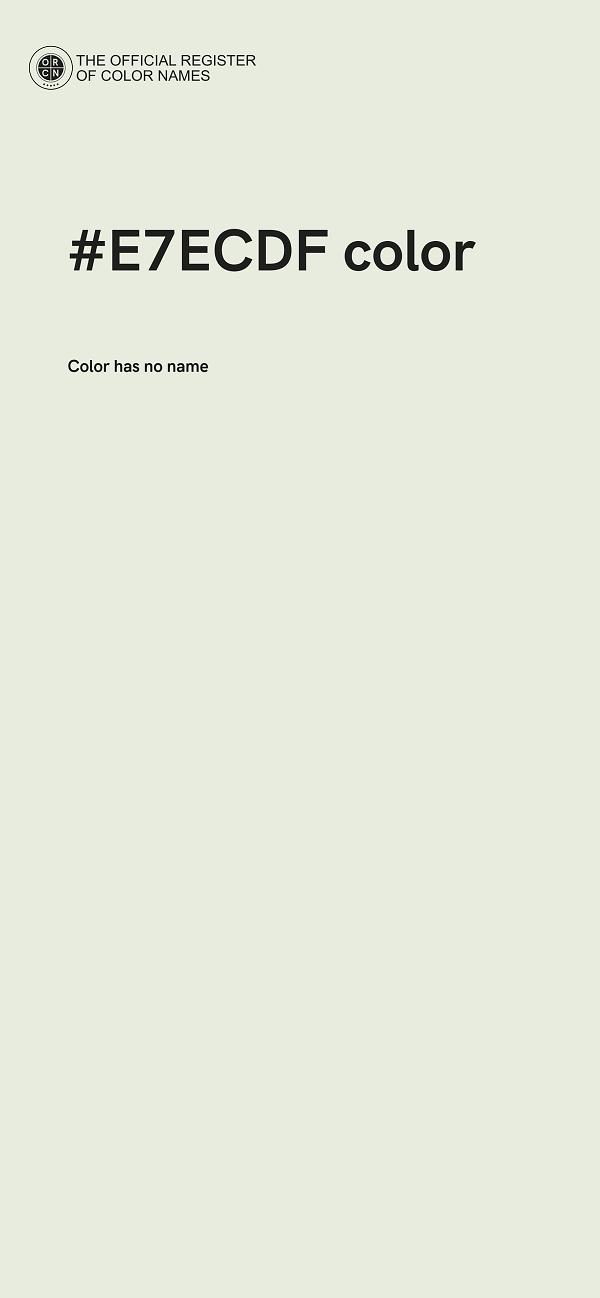#E7ECDF color image