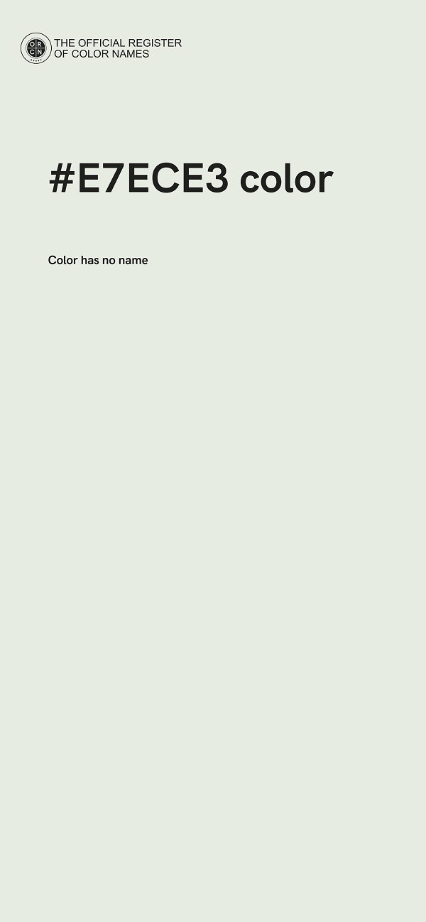 #E7ECE3 color image
