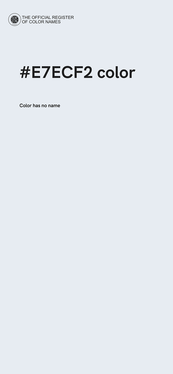 #E7ECF2 color image
