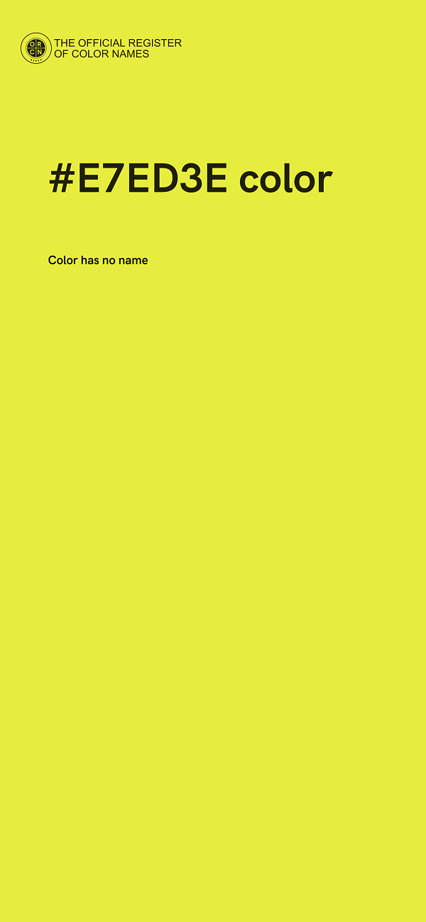 #E7ED3E color image