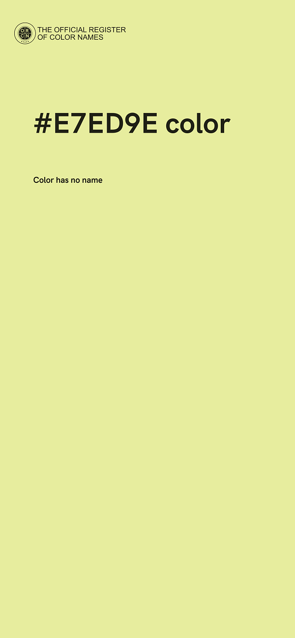#E7ED9E color image