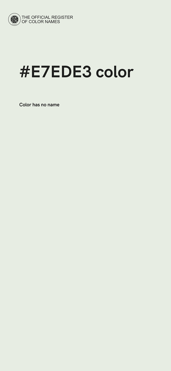 #E7EDE3 color image