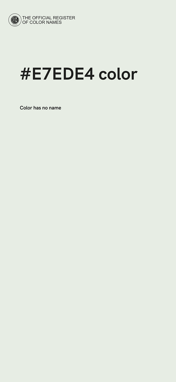 #E7EDE4 color image