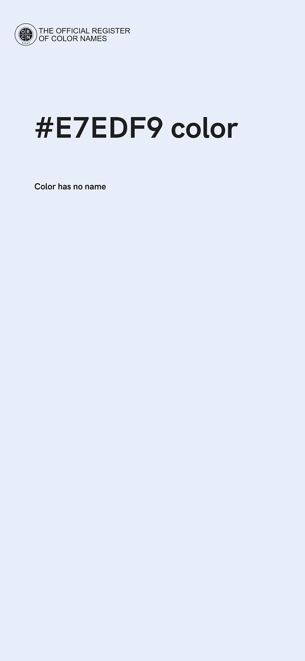 #E7EDF9 color image