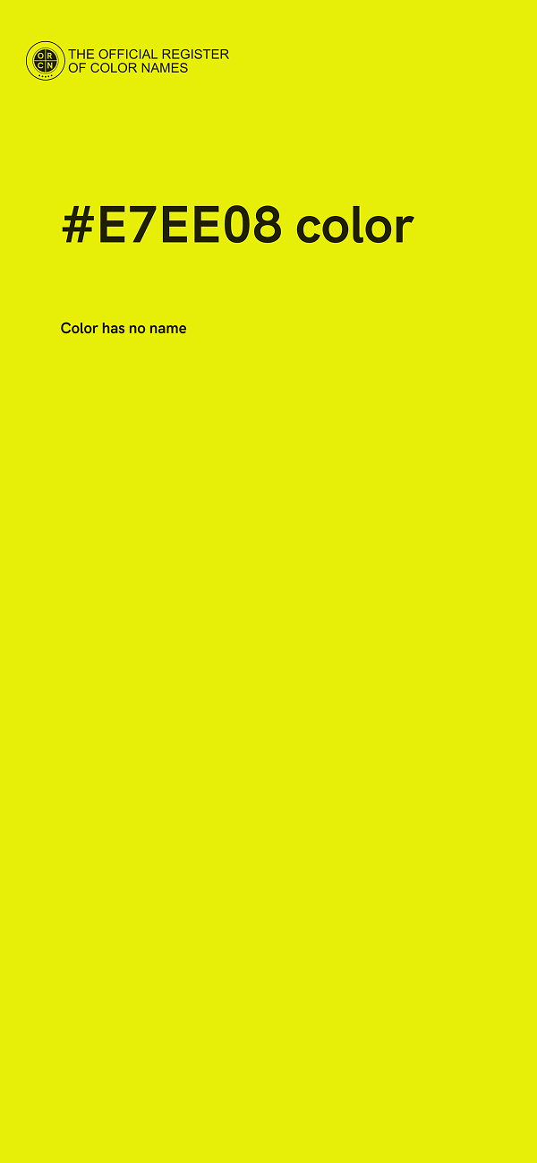#E7EE08 color image