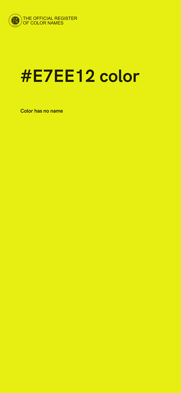 #E7EE12 color image