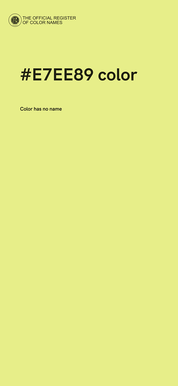 #E7EE89 color image