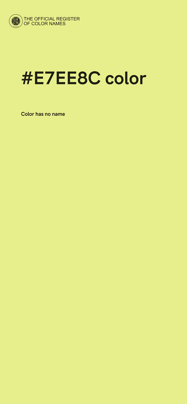 #E7EE8C color image