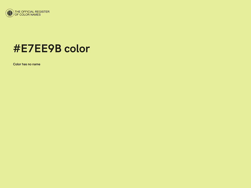 #E7EE9B color image