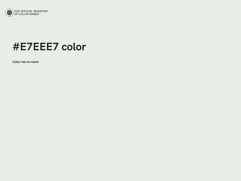 #E7EEE7 color image