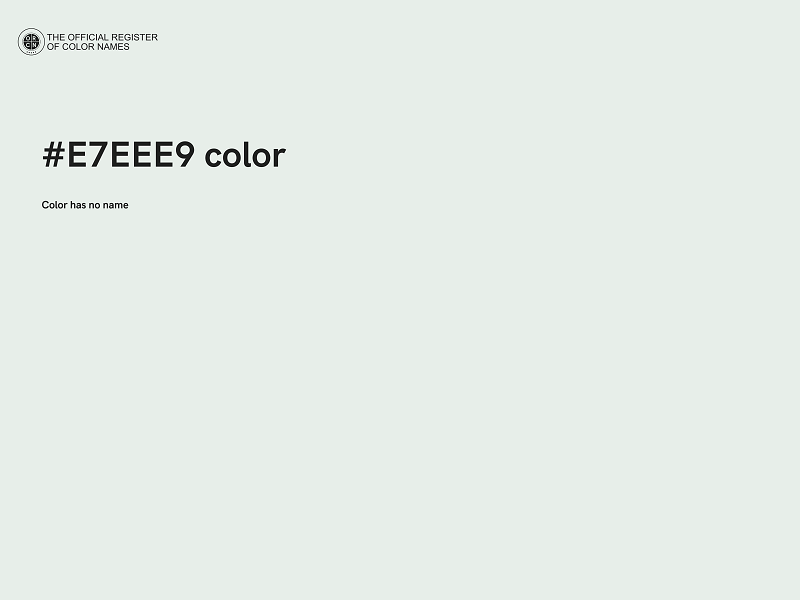 #E7EEE9 color image