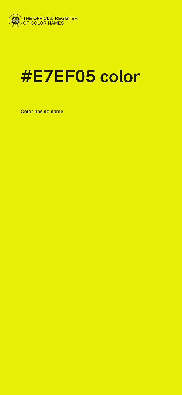 #E7EF05 color image