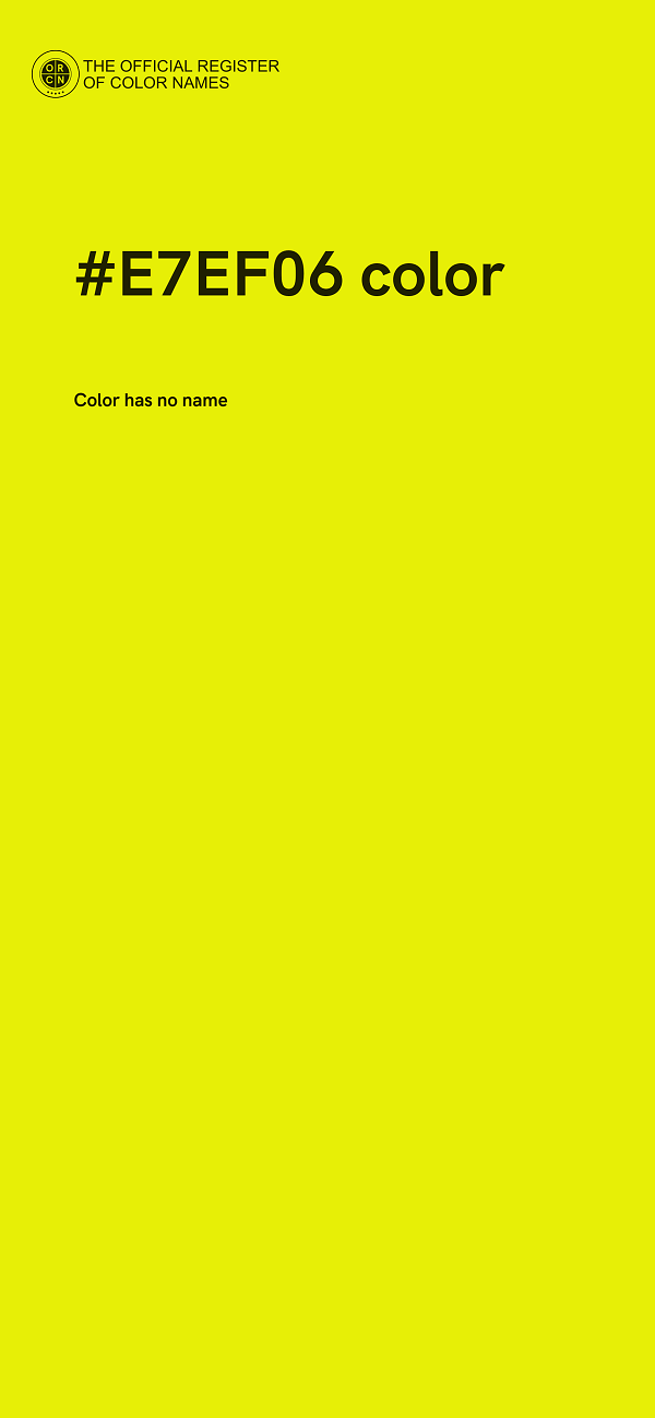 #E7EF06 color image