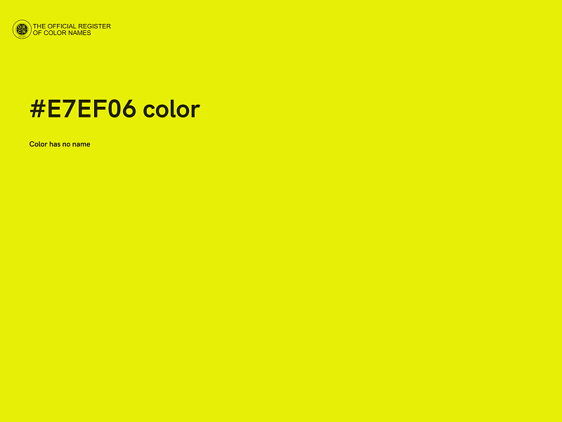 #E7EF06 color image