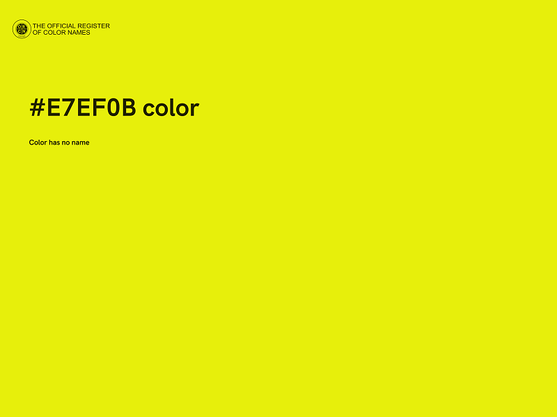 #E7EF0B color image