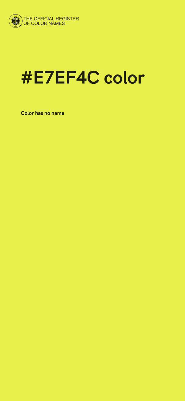 #E7EF4C color image