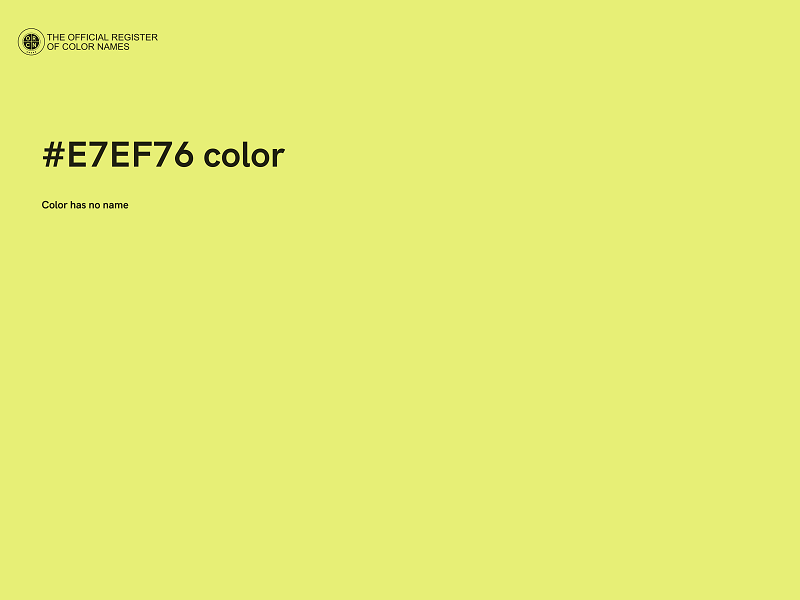 #E7EF76 color image