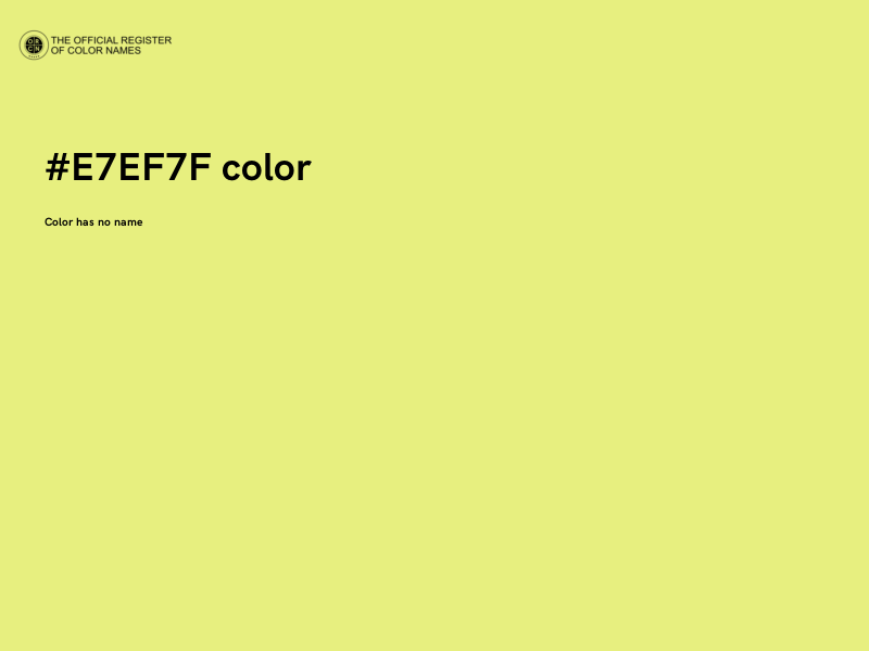 #E7EF7F color image