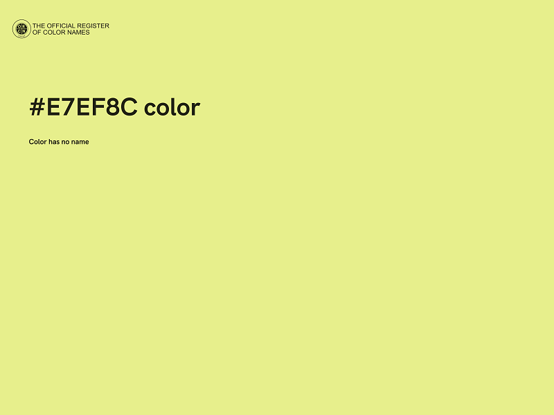 #E7EF8C color image