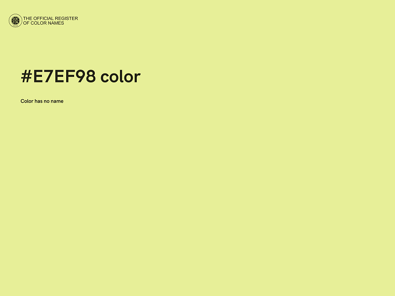 #E7EF98 color image