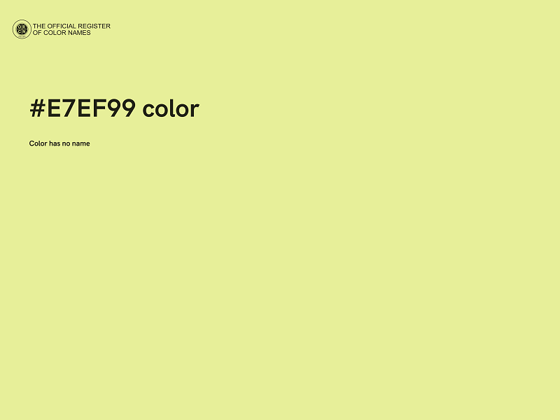 #E7EF99 color image