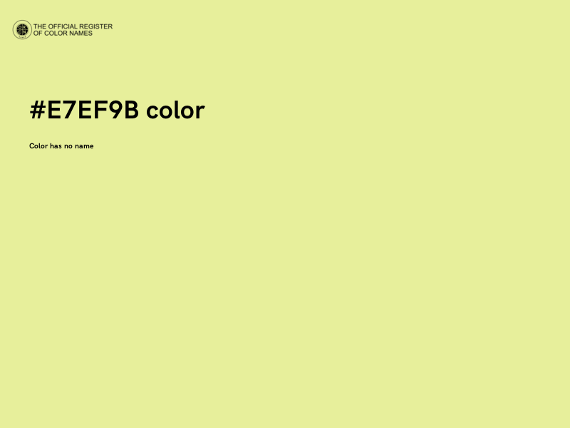 #E7EF9B color image