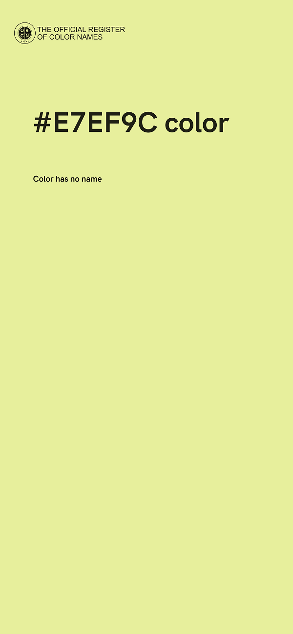 #E7EF9C color image