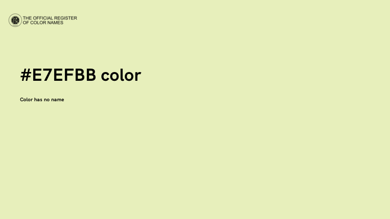 #E7EFBB color image