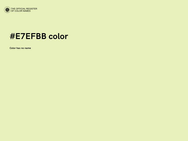 #E7EFBB color image