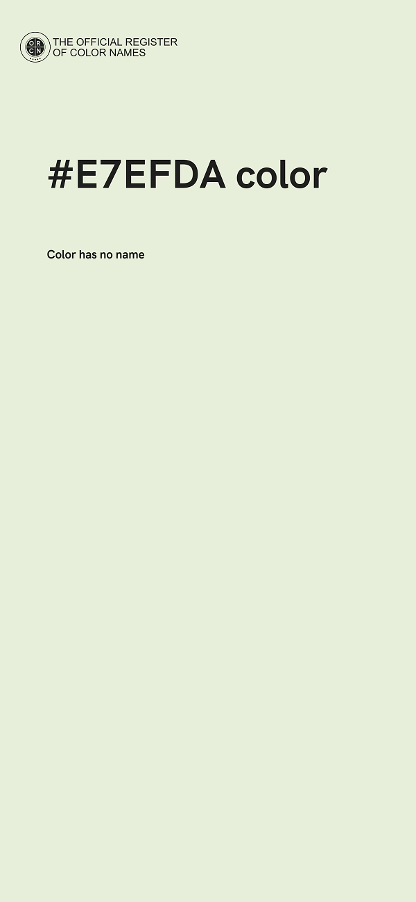 #E7EFDA color image